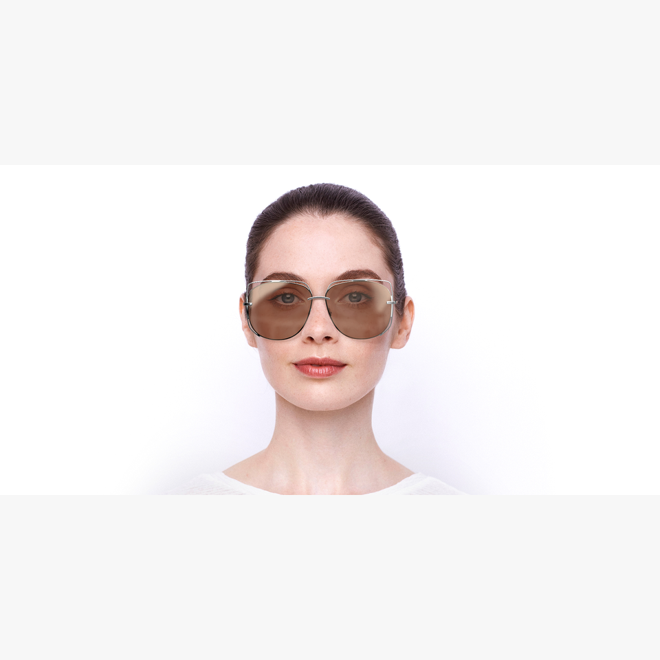Lunettes de soleil femme DIORSTELLAIRE6 gris - Vue de face