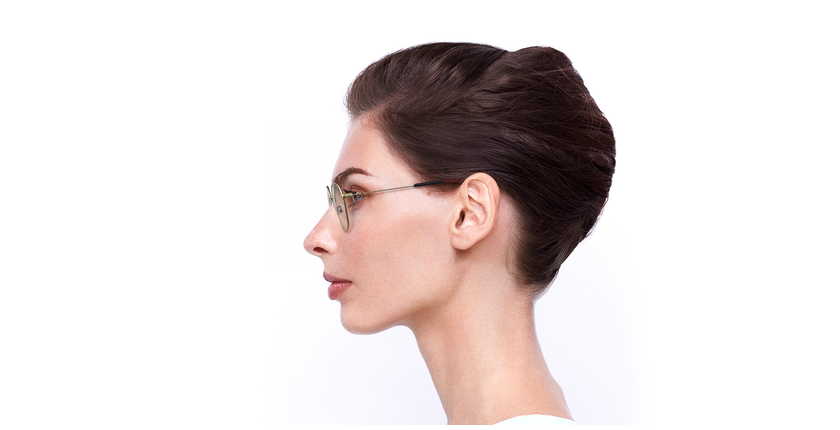LUNETTES DE VUE femme GG0684O doré/doré - Vue de côté