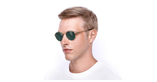 LUNETTES DE SOLEIL homme SPL971 doré - vue de 3/4