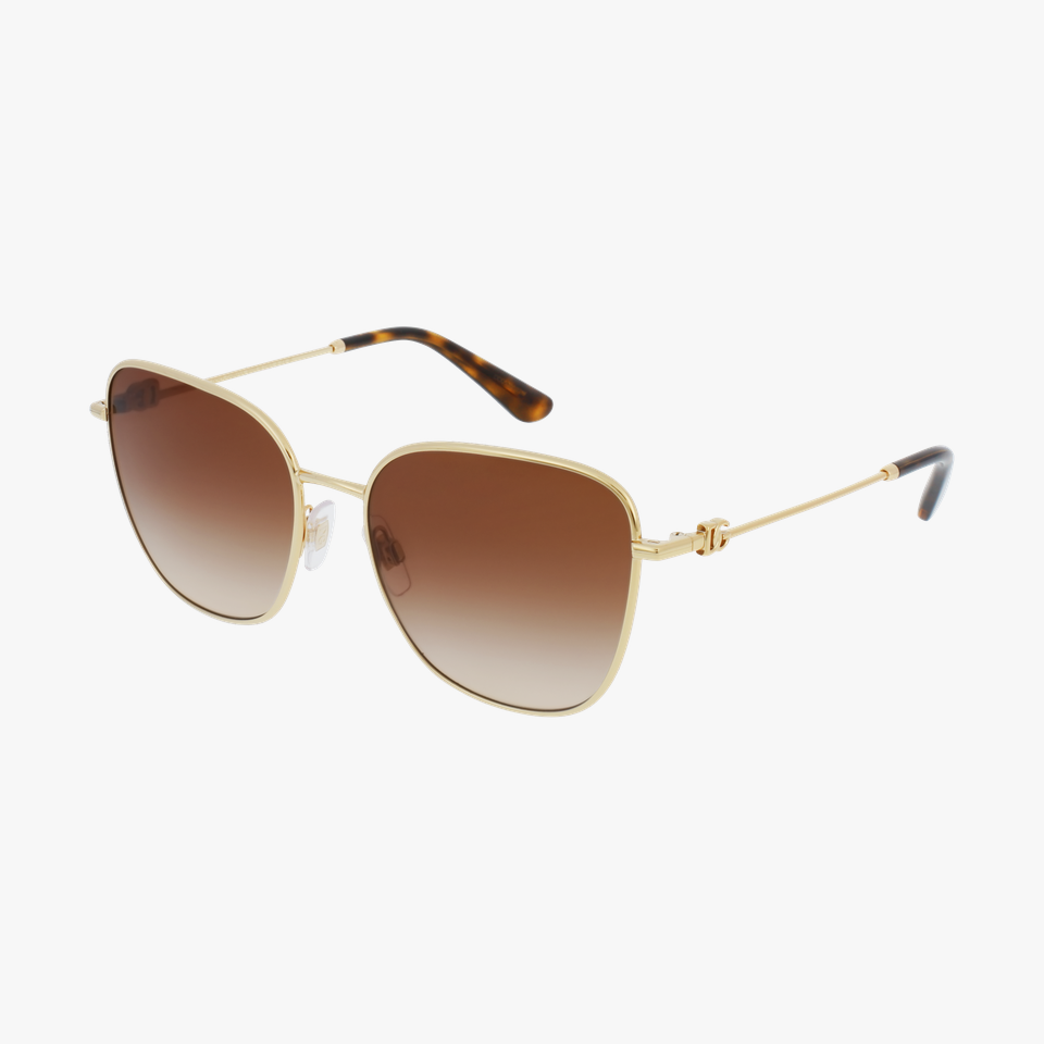 Lunettes de soleil femme DG2293 dorée - Vue de face