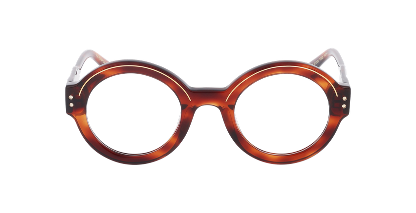 Lunettes de vue femme CARACTERES FIL D'OR PERSPICACE écaille/dorée - Vue de face