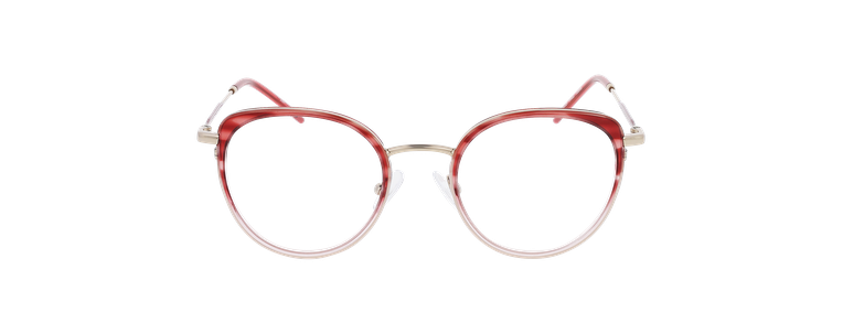 Lunettes de vue femme MAGIC224 rose/dorée - Vue de face
