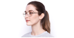 LUNETTES DE VUE femme MAHE rose - vue de 3/4