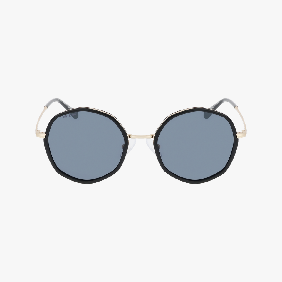 Lunettes de soleil femme PAVIA noir/dorée - Vue de face