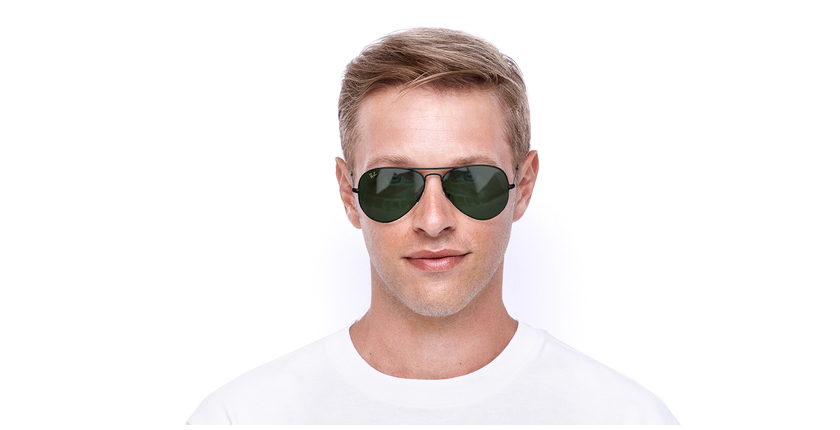 LUNETTES DE SOLEIL AVIATOR L gris - Vue de face