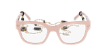 Lunettes de vue femme CARACTÈRES AUDACIEUSE rose/dorée - Vue de face