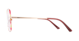 Lunettes de vue femme NIKITA rose/dorée - Vue de face