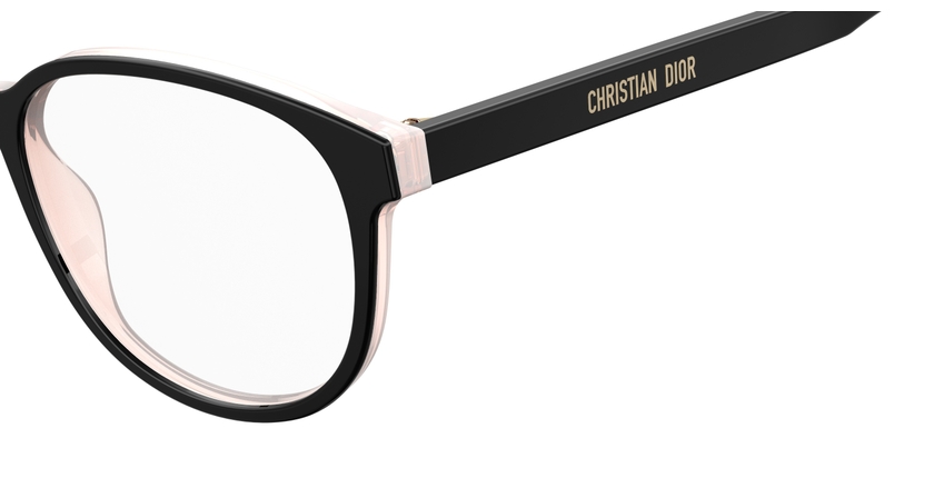 Lunettes de vue femme DIORETOILE1 noir/rose - Vue de côté