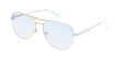 LUNETTES DE VUE femme ANELIE doré/bleu - vue de 3/4