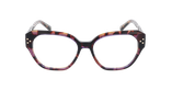 Lunettes de vue femme CARACTÈRES RAFFINÉE violet - Vue de face