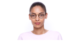 Lunettes de vue femme MAGIC193 noir/dorée - Vue de face
