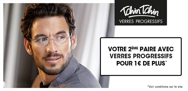 Homme portant des lunettes de vue avec verres progressifs