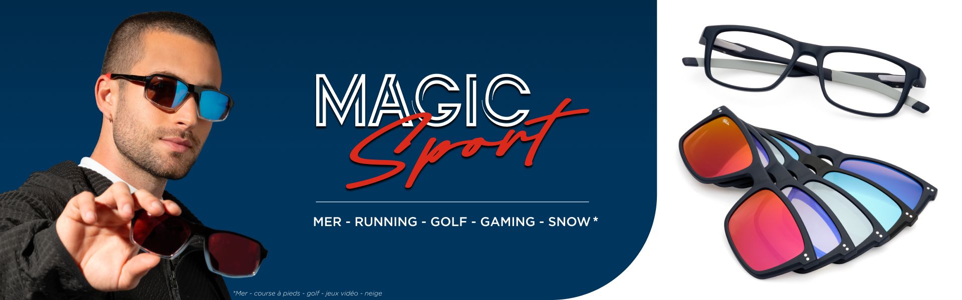 Homme portant des lunettes MAGIC Sport