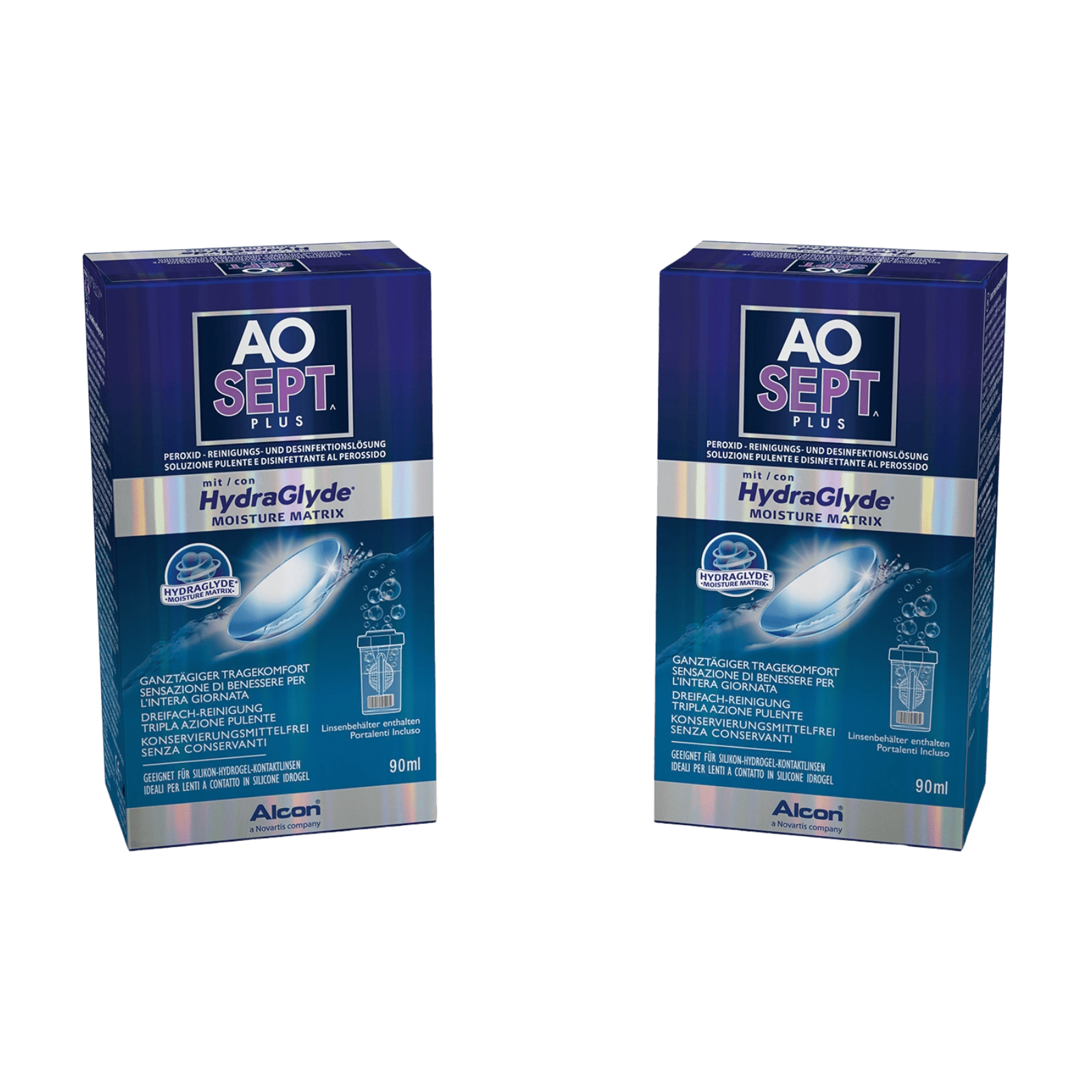 Solution d'entretien Aosept Plus Hydraglyde 90ml 