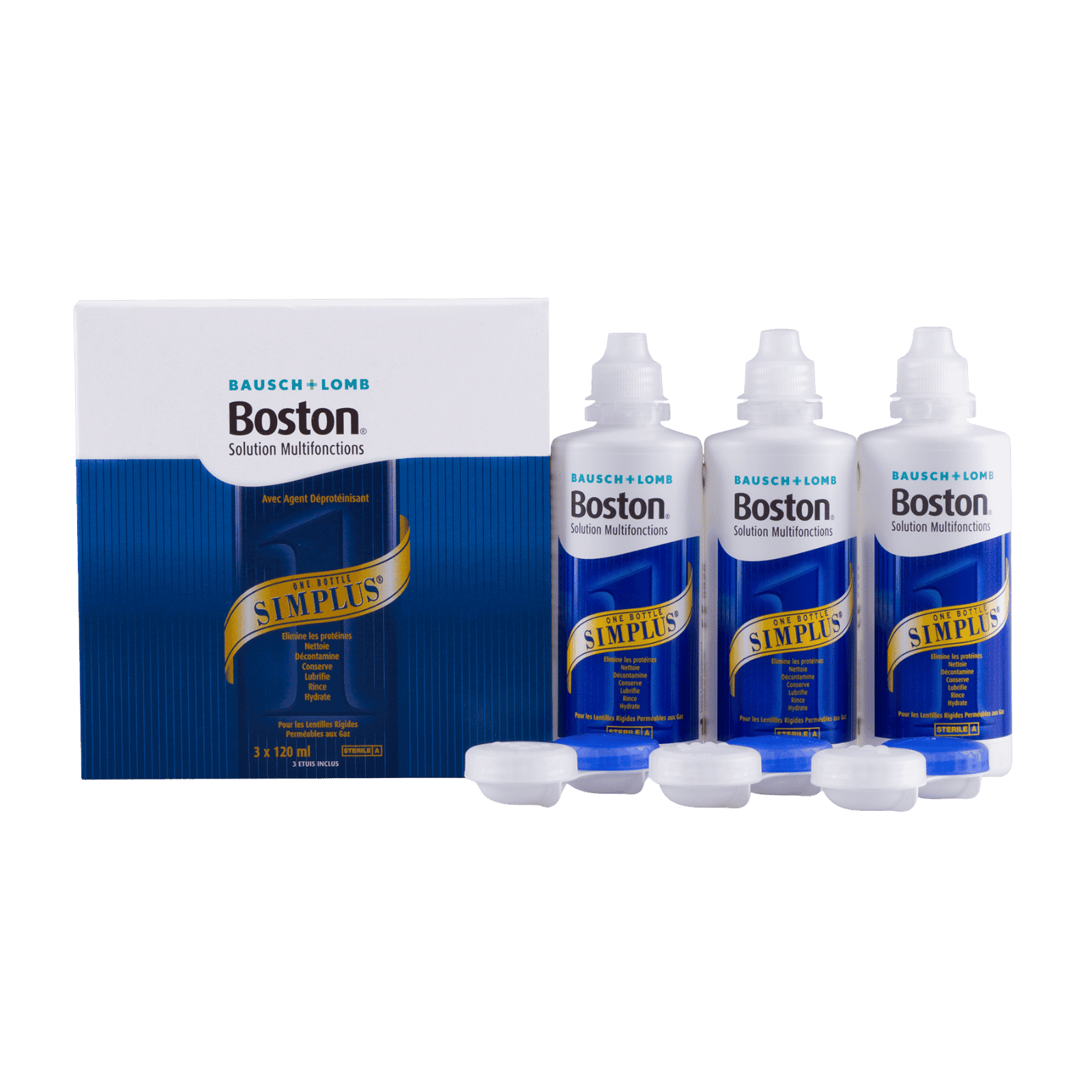 Solution d'entretien Boston Simplus 3x120ml 