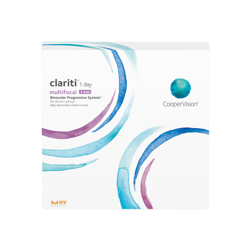 Lentilles de contact Clariti 1-Day Multifocal 3Add 90L  - Boite de 90 lentilles