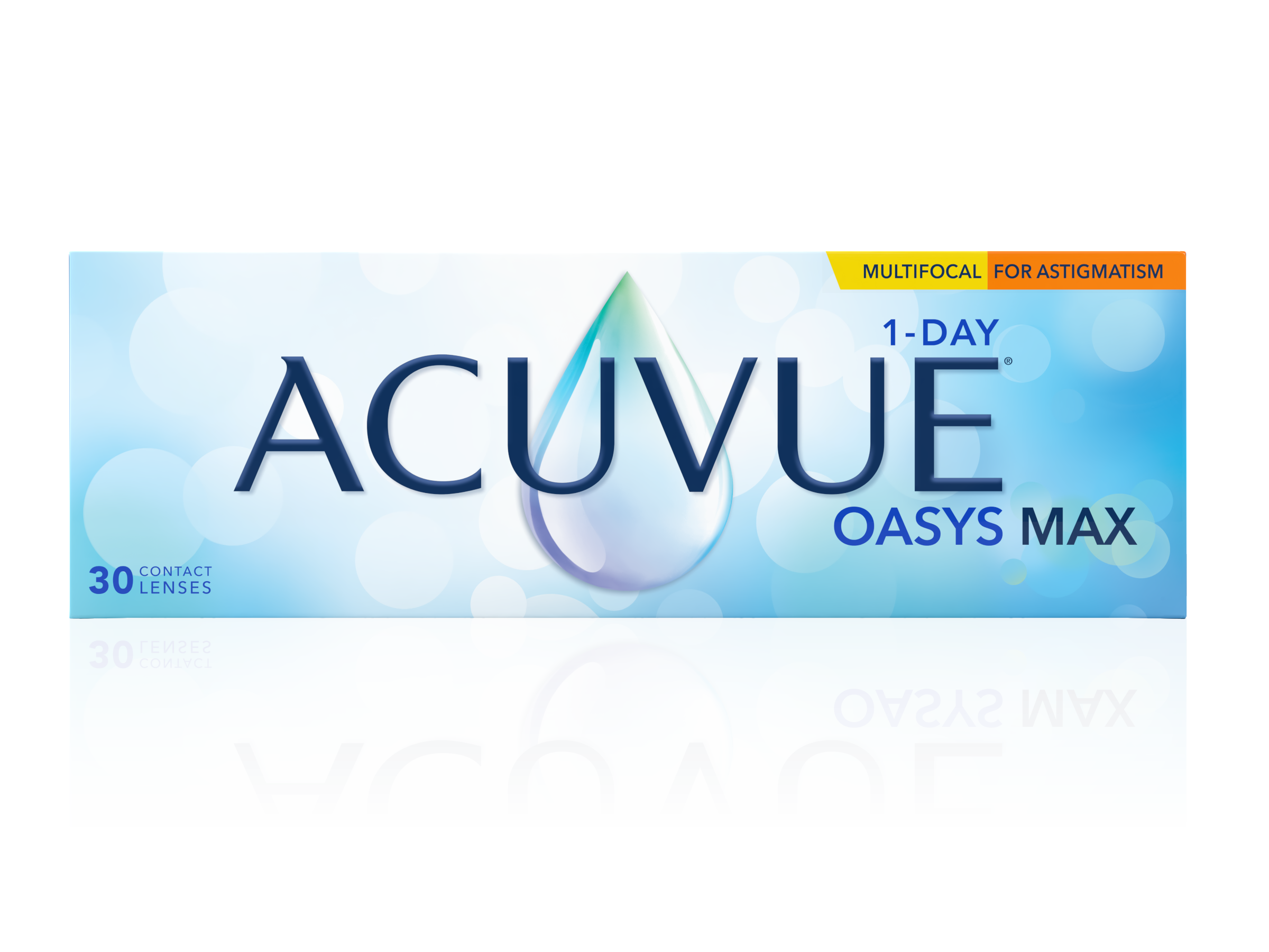 Lentilles de contact Acuvue Oasys Max 1 Day Multifocal for Astigmatism 30L  - Boite de 30 lentilles